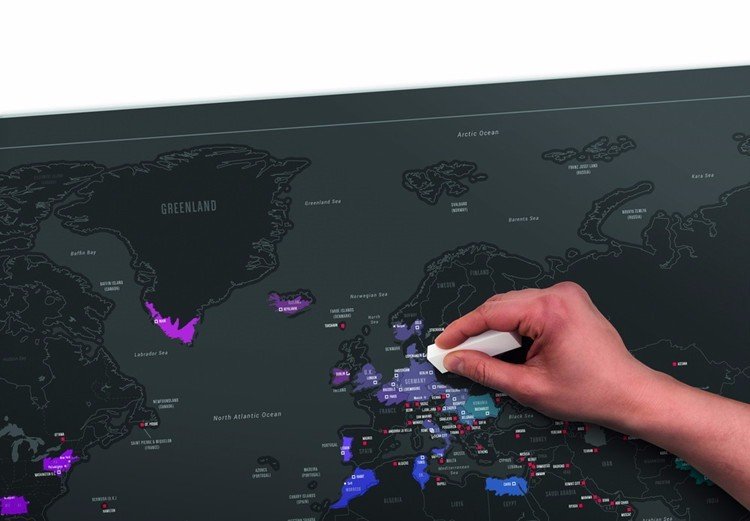 World Capitals Scratch Off Map Dark