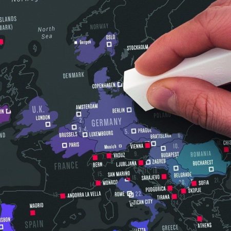World Capitals Scratch Off Map Dark