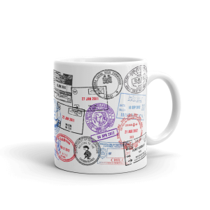 Custom Passport Stamp Coffee Mug