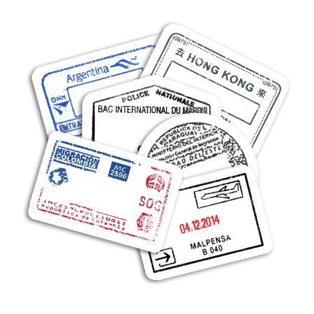 Custom Passport Stamp Stickers