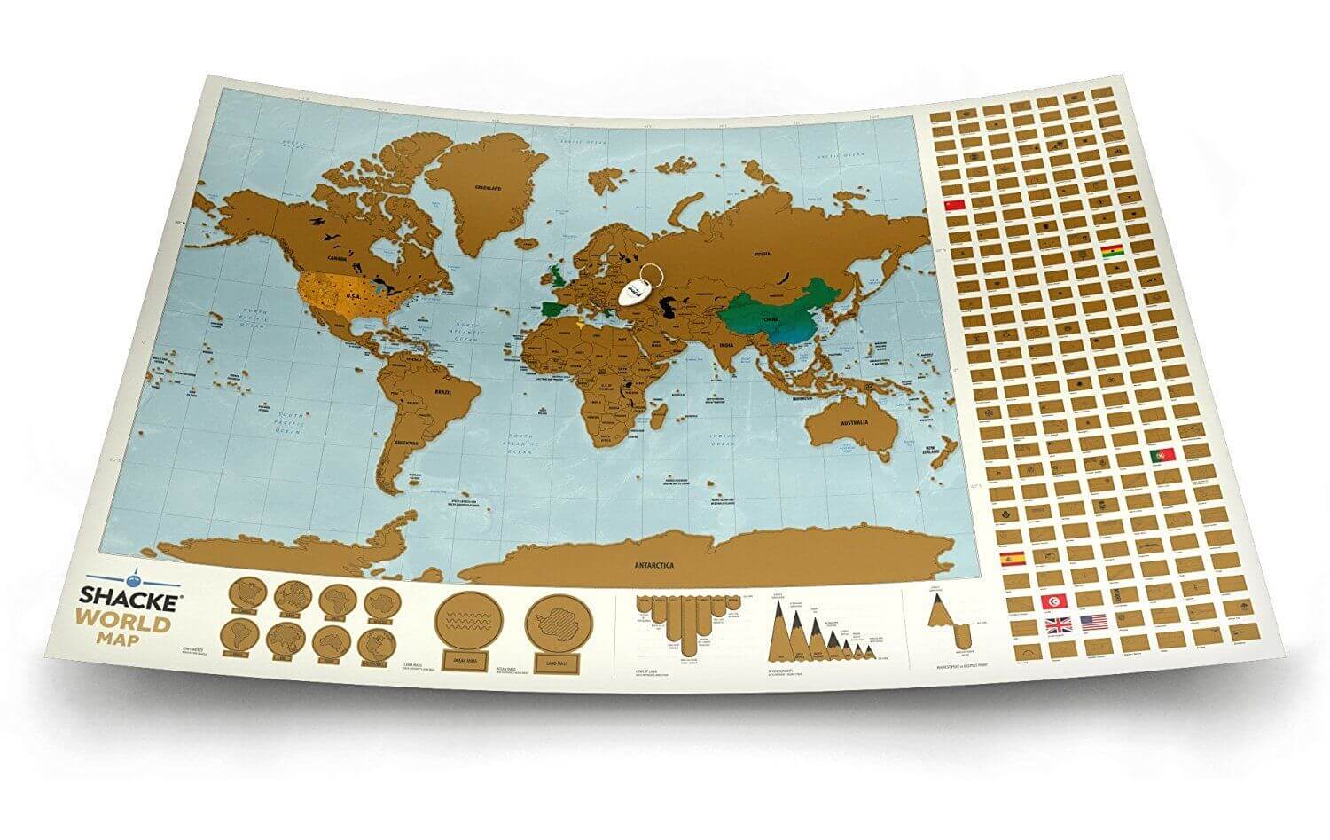 World Scratch Off Map With Country Flags
