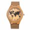 Wooden World Map Watch