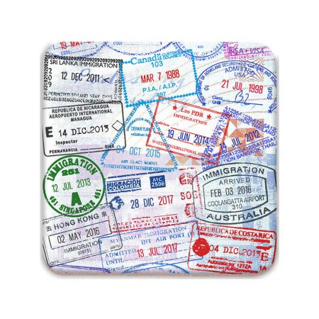 Personalized Passport Stamp Coasters