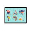 World Map Country Name Origins Poster