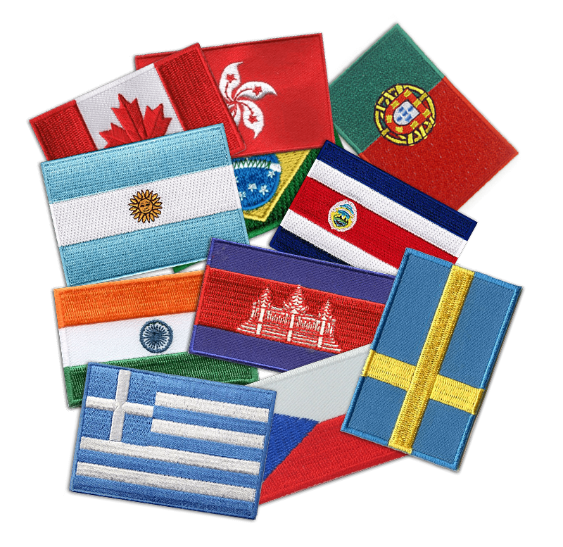 Country Backpack Flag Patches