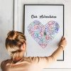 Passport Stamp Heart Personalized Poster