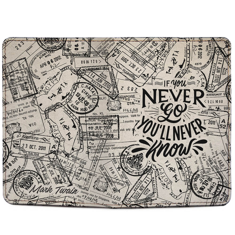 If You Never Go You'll Never Know Passport Holder