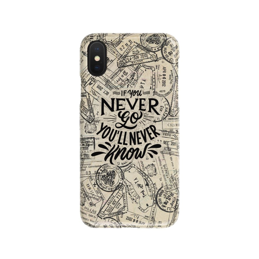 If You Never Go You'll Never Know Phone Case