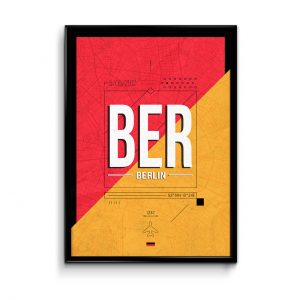 Berlin Airport Code BER Poster