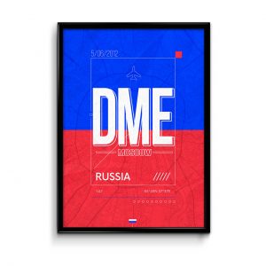 Moscow Airport Code DME Poster