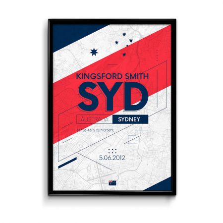 Sydney Airport Code SYD Poster