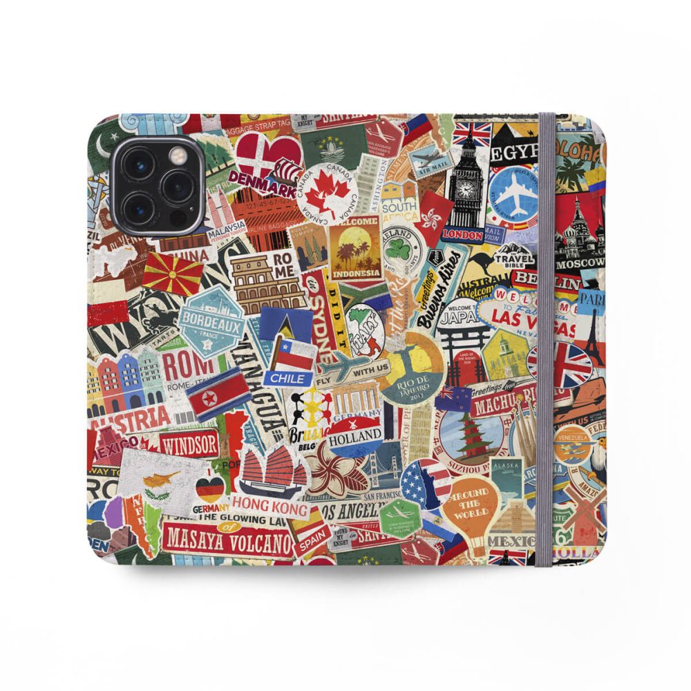 Travel Stickers Foldable Phone Case