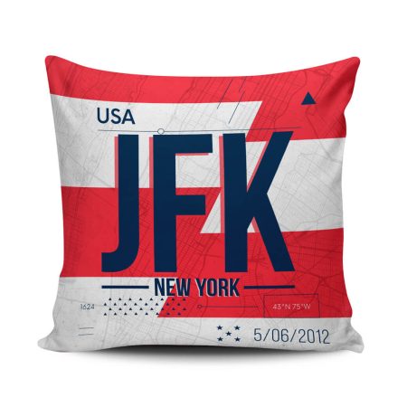 New York Airport Code JFK Pillow