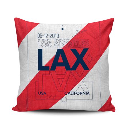 Los Angeles Airport Code LAX Pillow