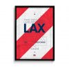 Los Angeles Airport Code LAX Poster