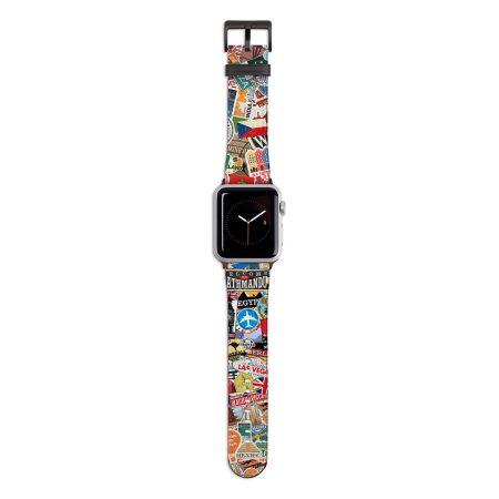 Travel Stickers Apple Watch Strap