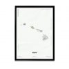Hawaii Typography Map Poster