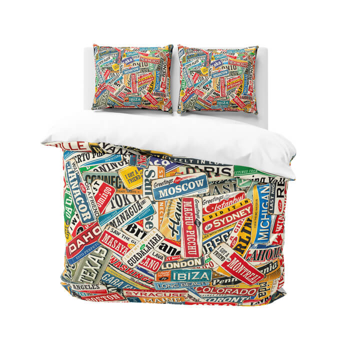 Country Plate Stickers Bedding Set