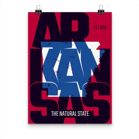 Arkansas State Typography Poster