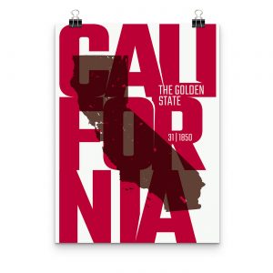 California State Typography Poster