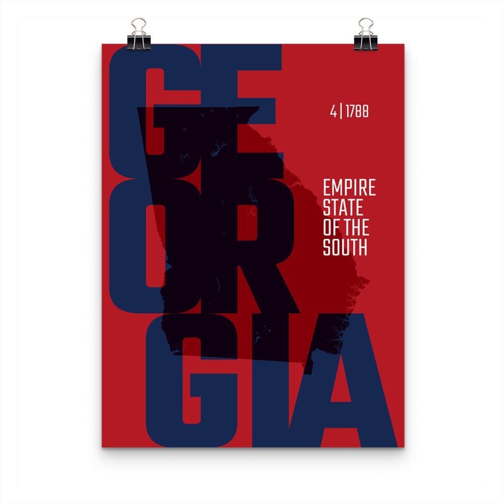 Georgia State Typography Poster