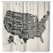 USA States Map Shower Curtain