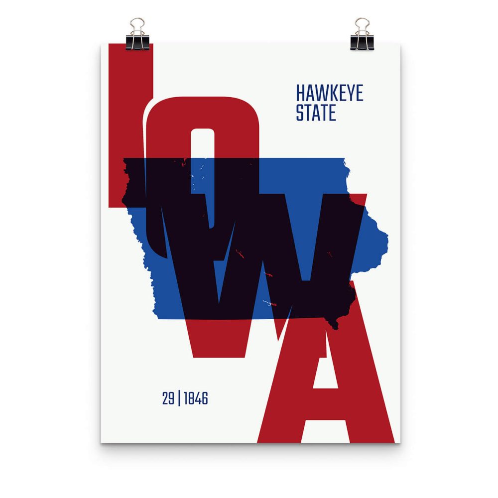 Iowa State Typography Poster