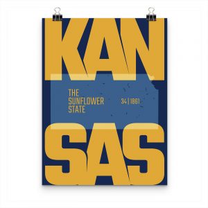 Kansas State Typography Poster