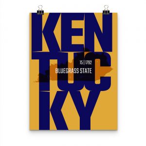 Kentucky State Typography Poster