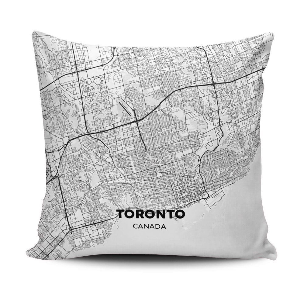 Custom City Street Map Pillow