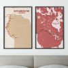 Personalized Travel Route Map Poster